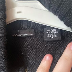 Wool black zip up jacket